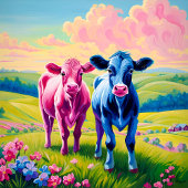 Heifer of Bull Boerderij stijl Geslacht onthullen Kartonnen Onderzetters