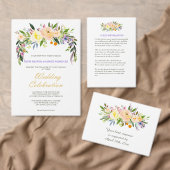 Wilde en Floral Wedding Reception Zetel Poster (Personaliseer de collectie van deze zelfstandige maker.)