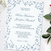 Elegant Antiek blauw blauw blauw bladerdak Dank u  Informatiekaartje