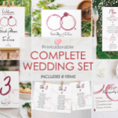 Wijnvlekken Bruiloft RSVP Kaart