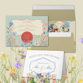 Winsome Wildflower Wedding Paper Borden Papieren Bordje