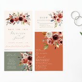 Sage Groen Elegant Bloemen Vierkant Bruiloft Menu