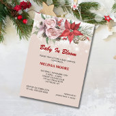 Winter baby in bloei roze bloemendennen groen ronde sticker