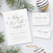 Hoe groot is mama's buik winter Baby shower spel Informatiekaartje