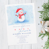 Schattigee kleine sneeuwman Welkom bij Winter Baby Poster