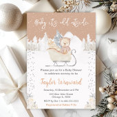 Winter Beer bruin slee papa om te zijn Vierkante Button 5,1 Cm