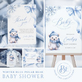 Baby It’s Cold Outside Bear Baby Shower Kaart
