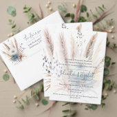 Winter Boho Floral | Wit Bewaar de datum Save The Date (Personaliseer deze collectie van deze onafhankelijke maker. Test)
