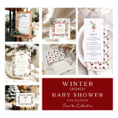 Winter Baby shower Hoe groot is het buikspel van m Informatiekaartje