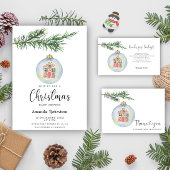 Wintertak - baby shower dank u bedankkaart