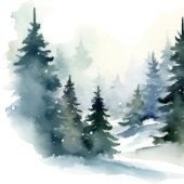 Wintersparren Kerstboom landschap bruiloft Servet