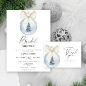 Winter Christmas Ball Bow Vrijgezellenfeest Kaart