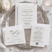 Elegante eenvoudige winter bruiloft uitnodiging