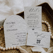 Elegante Eenvoudige Winter Trouw Uitnodiging