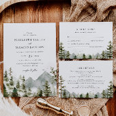 Pine Tree Mountain Elegant Trouwtafel Nummer