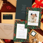 Elegant Vrolijk Kerstmis Familie Retouradres Rubberstempel