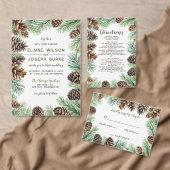 Voor Vellum Overlay Pinecone bruiloft Kaart (Personaliseer de collectie van deze zelfstandige maker.)