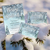 Winter Forest Baby shower Invitation Kaart