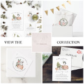 Wintervrienden | Kerst Baby shower Advies Kaart