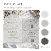 Winter Bruiloft QR Code Details Informatiekaartje