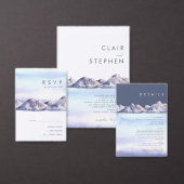 Winter Mountain Sunset All-in-One bruiloft Kaart (Personaliseer de collectie van deze zelfstandige maker.)