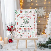 Winter ONEderland Birthday Invite Kaart