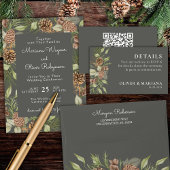 Elegant Winter Grijs Bruiloft Retouradres Label