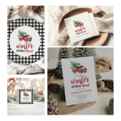 Winter Onederland Red Truck First Birthday Papieren Bordje