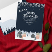 Winter rustieke kerst ronde sticker (Personaliseer de collectie van deze zelfstandige maker.)