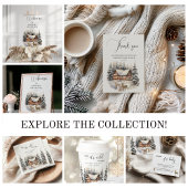 Baby Het is koud buiten Winter Snow Deer Dank u Bedankkaart