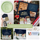 Aangepaste naam Winter Gnome Vakantie Tote Bag