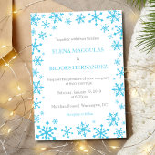 Snowflakes Winter Weddenschap Return Label
