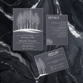 Winter Bomen Bruiloft Kaart (Personaliseer de collectie van deze zelfstandige maker.)