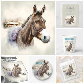 Wintervibes Waterverf Donkey - Verjaardagsfeest - Servet