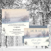 Winter blauw en wit bruiloft ronde sticker