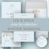 Elegante Winter Ice Foto Bruiloft Save the Date Kaart