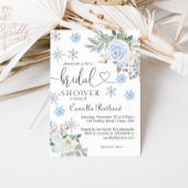 Winter White Floral Snowflake Mimosa Bar Reclamebord Met Voetstuk