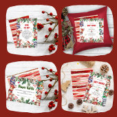 Winter Kerstmis Bos Dieren Luier Raffle Informatiekaartje