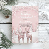 Winter Wonderland | Roze en herten Bedankdoosjes