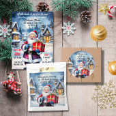 Winter Wonderland Christmas Santa Baby shower All In One Uitnodiging