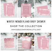 Sneeuwvlok Winter Wonderland Roze Baby shower Menu