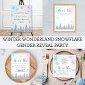 Hij of zij Winter Wonderland Gender Reveal Party Servet