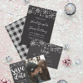 Zilveren Sneeuwvlokken Winter Wedding Bedankt