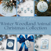 Woodland Animals Kerstmis Cadeaulabel