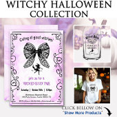 Halloween zwarte strik coquette Paarse heks naam Leggings