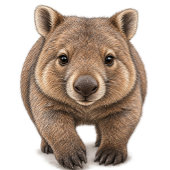 Schattige Wombat Ronde Button 5,7 Cm