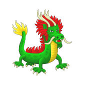 Mythologische Draak uit China Raamsticker