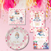 Alice in Wonderland Baby shower Papieren Bordje