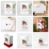 Houten slede voor takken Groen & Rood Plaid Kaart