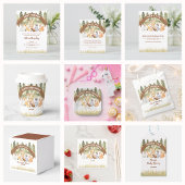 Bruin en groen bosdieren Baby shower Papieren Bekers